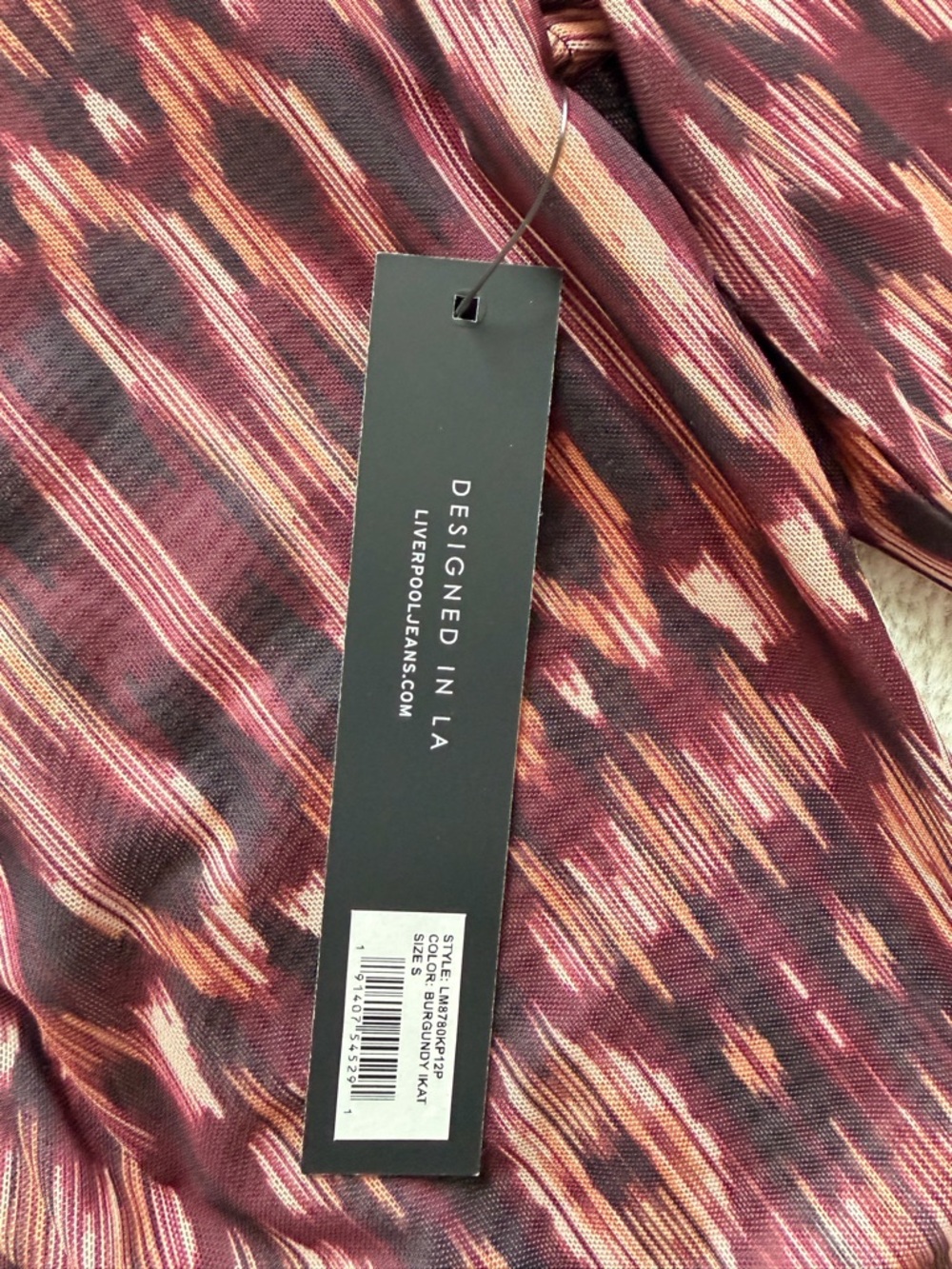 Liverpool Women’s Long Sleeve Mesh Print Button Front Blouse Top size Small - Picture 7 of 8